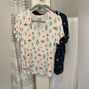 Celebrate Together XL Holiday short sleeve tops (qty of 2)